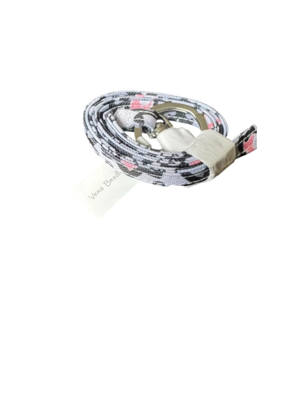 Vera Bradley Women's Lanyard One Size White Pink Lisbon Medallion